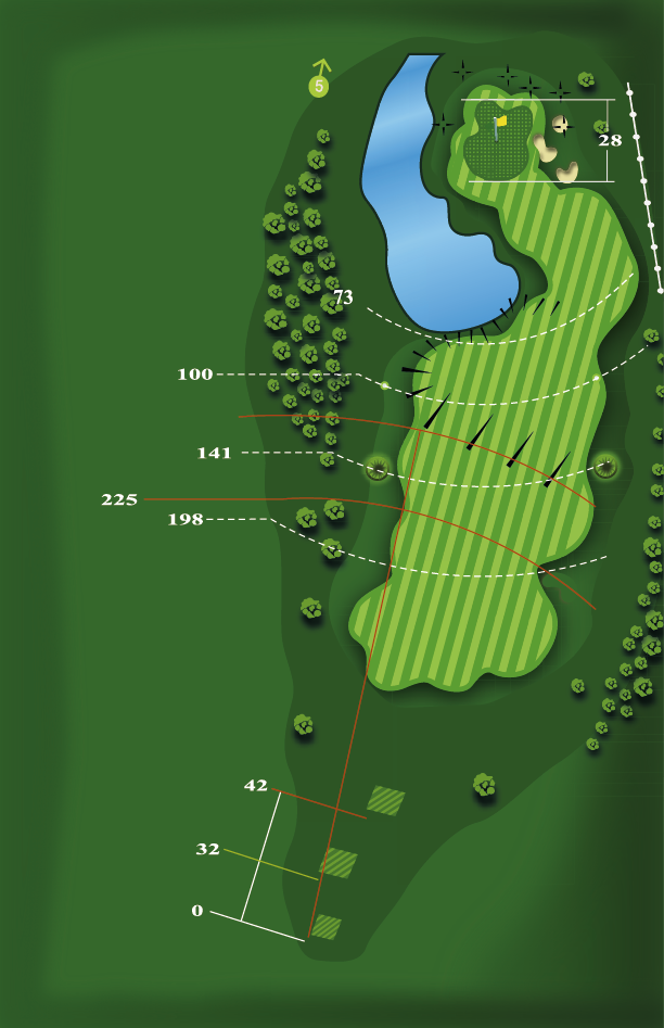 Yardage plan for Hole 4