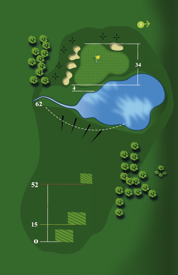 Yardage plan for Hole 7