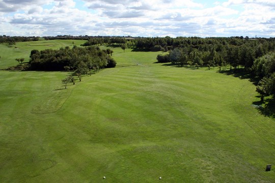 Tees on the 3rd hole from above
