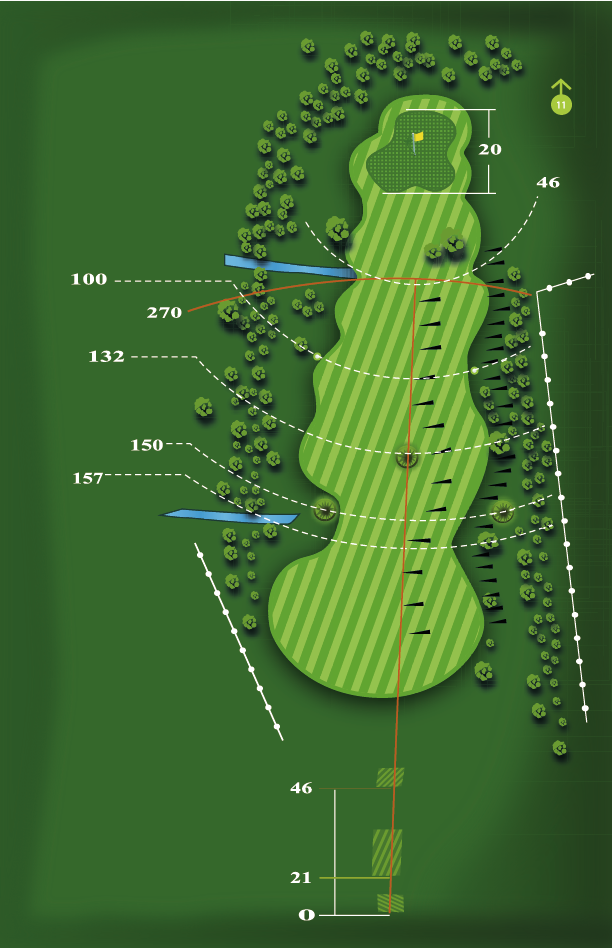 Yardage plan for Hole 10