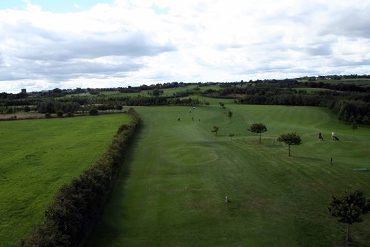Tees on the 16th hole from above.