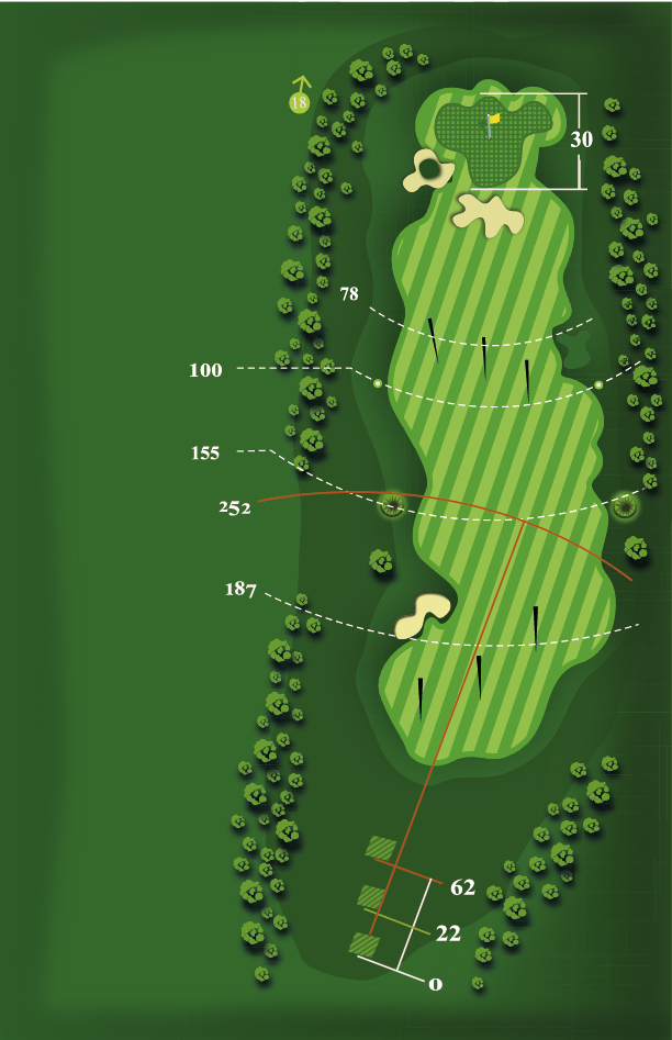 Yardage plan for Hole 17