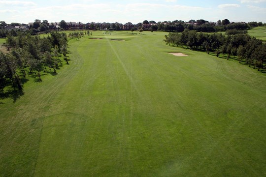 Looking down the fairway on the 17th hole.
