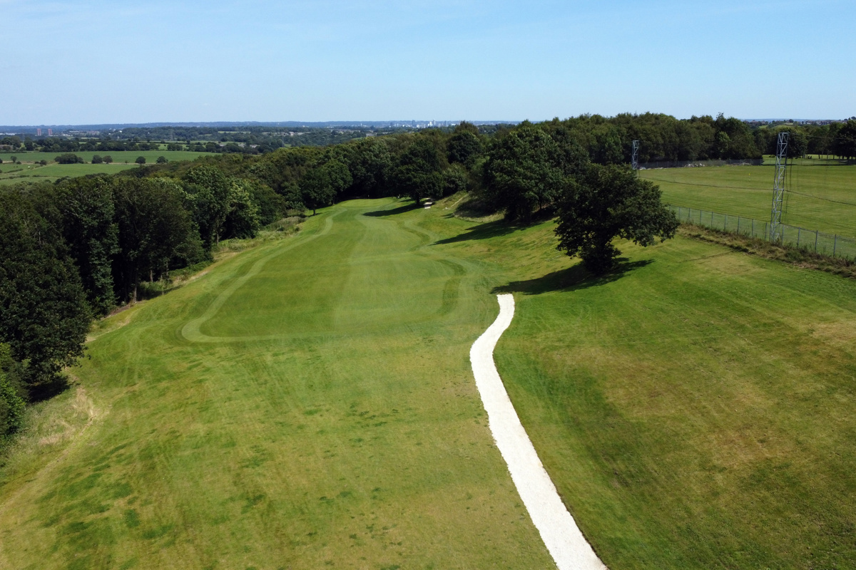 View down fairway