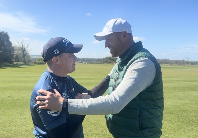 PGA Professional Mark McGeehan with Barry Wearing, Scottish Open Disabled Golf Champion 2026.