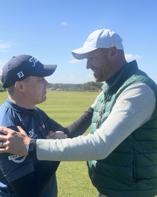 PGA Professional Mark McGeehan with Barry Wearing, Scottish Open Disabled Golf Champion 2026.