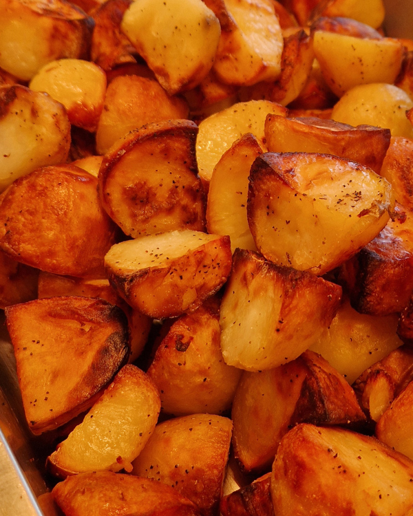 Roast potatoes.
